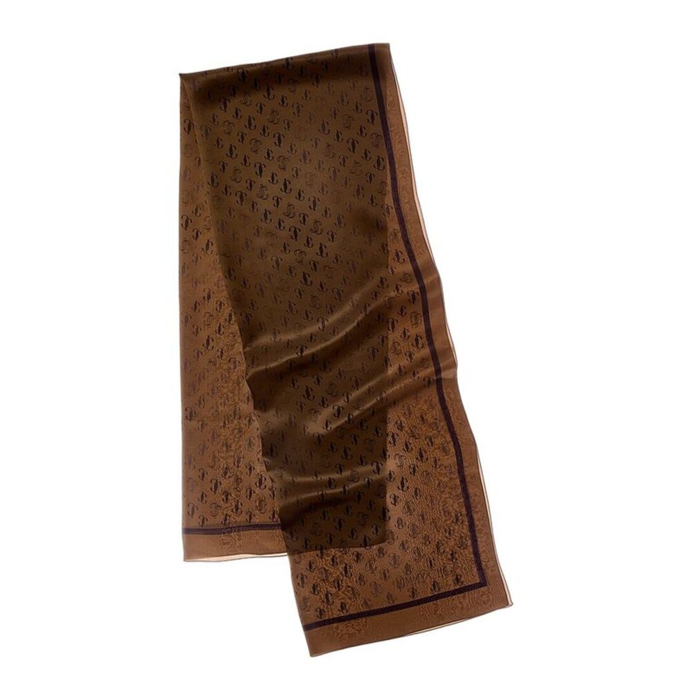 Jimmy Choo Silk Scarf, Brown